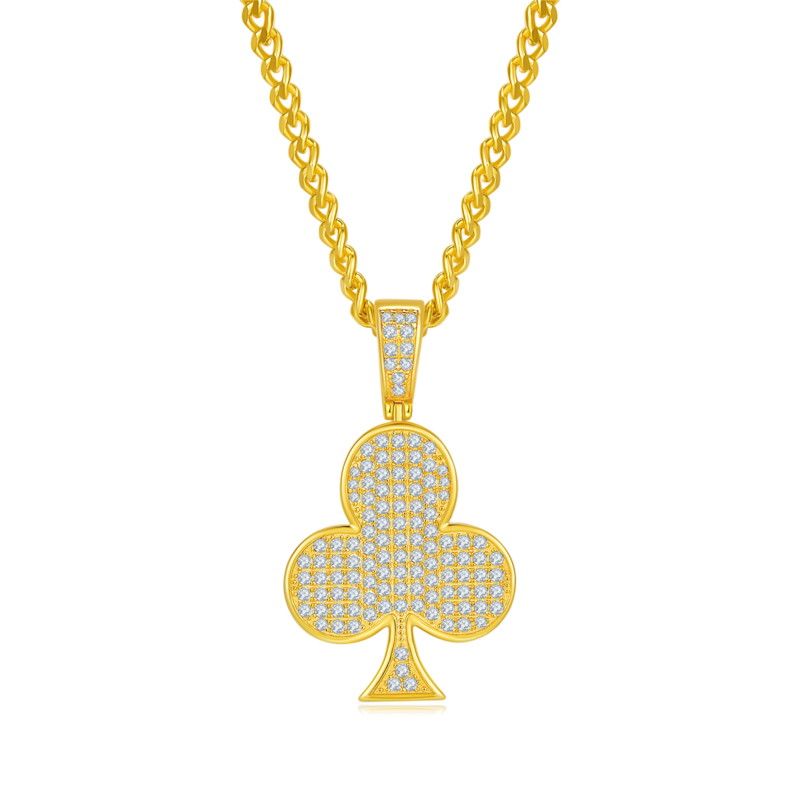 梅花嘻哈NecklaceS925银PendantMoissanite厘石D级0.92ct